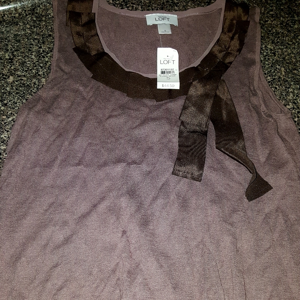 ❤ Loft Blouse ❤ Ribbon collar Size Small NWT - Picture 2 of 4